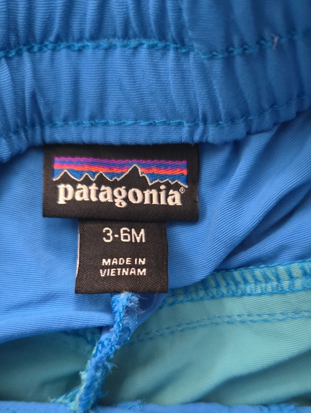 Patagonia Infant Light Blue Hooded Rashguard with Colorblock Swim Board Shorts